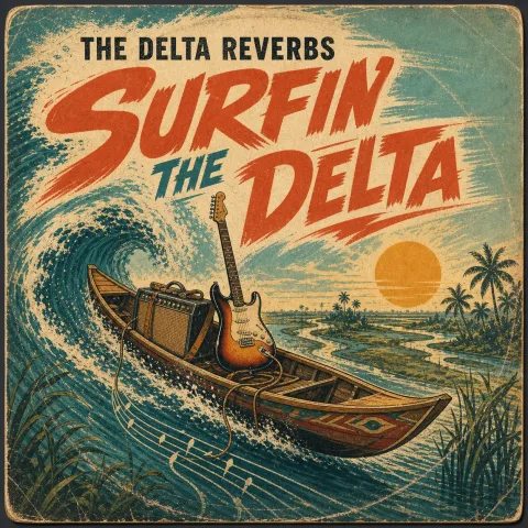 Surfin' the Delta by The Delta Reverbs, front cover