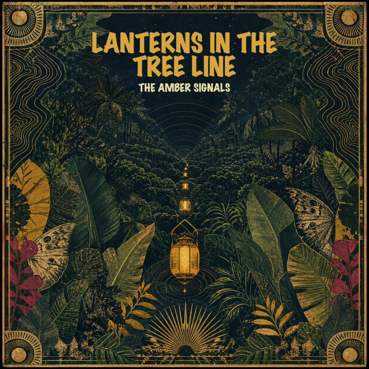 Lanterns in the Tree Line by The Amber Signals, sleeve