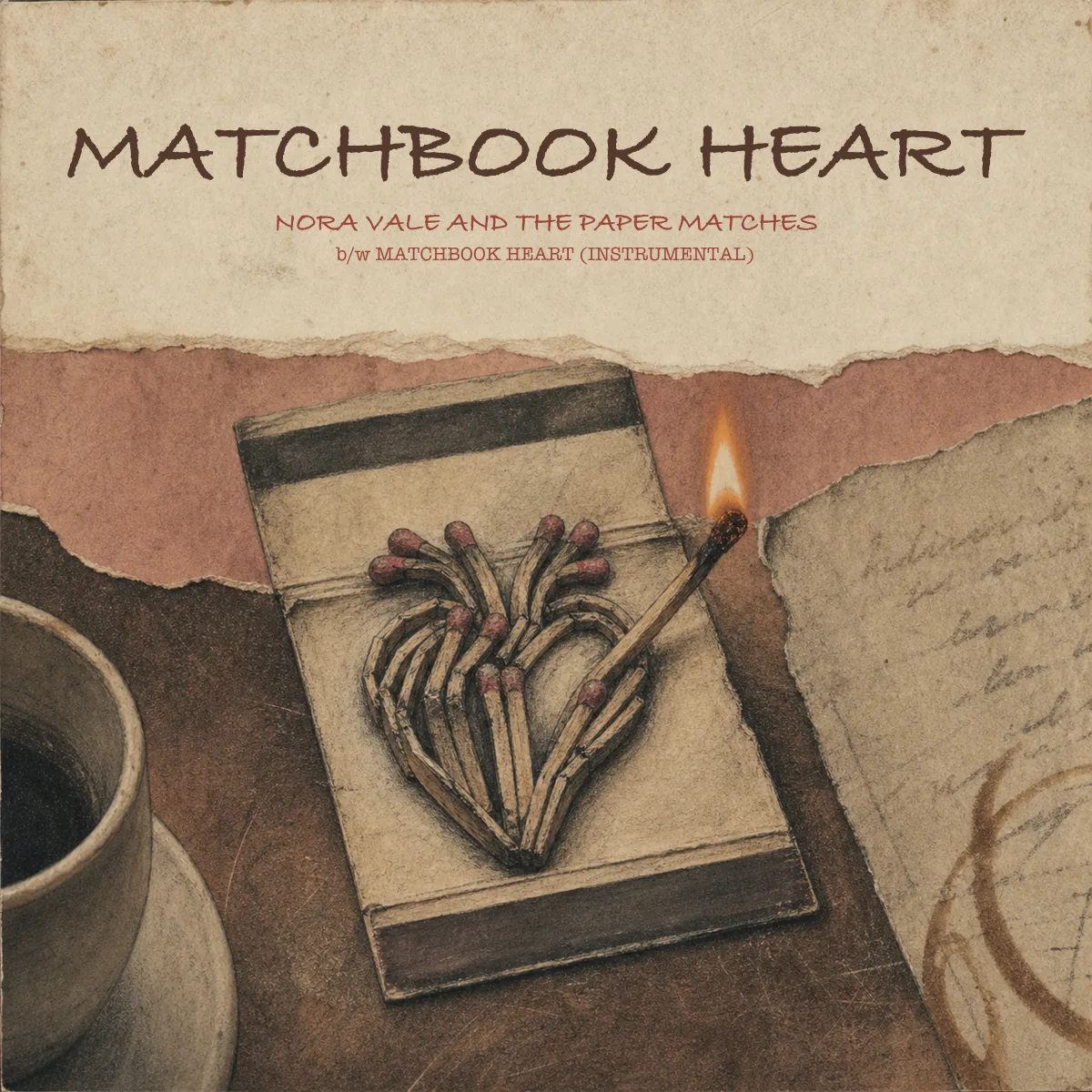 Matchbook Heart by Nora Vale and the Paper Matches, sleeve