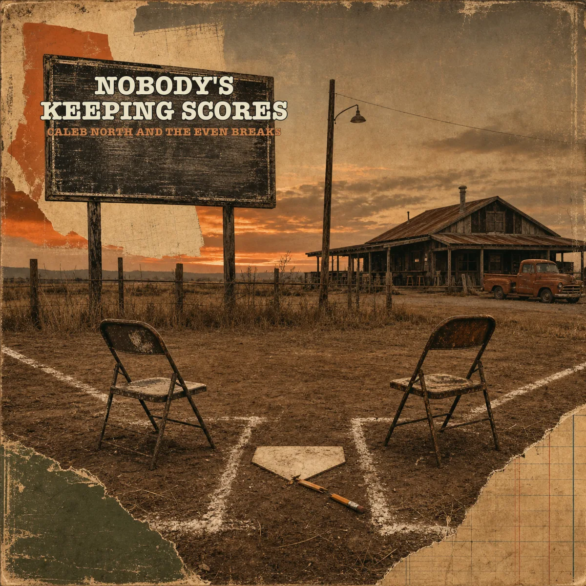 Nobody's Keeping Scores by Caleb North and the Even Breaks, sleeve