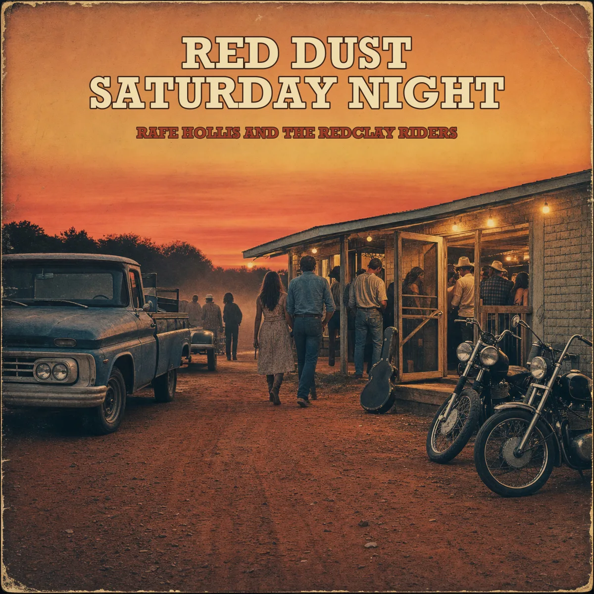 Red Dust Saturday Night by Rafe Hollis and the Redclay Riders, sleeve
