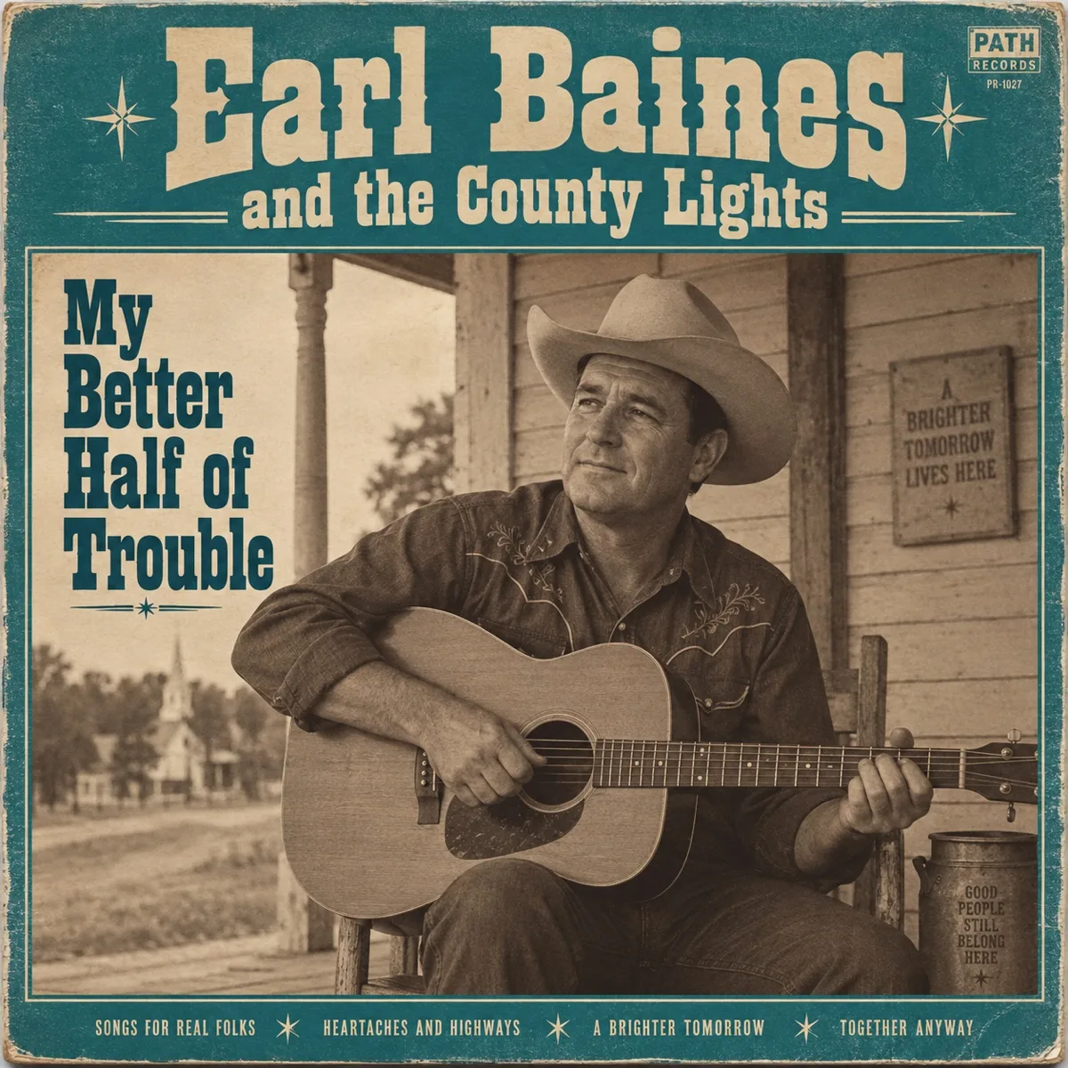 My Better Half of Trouble by Earl Baines and the County Lights, sleeve